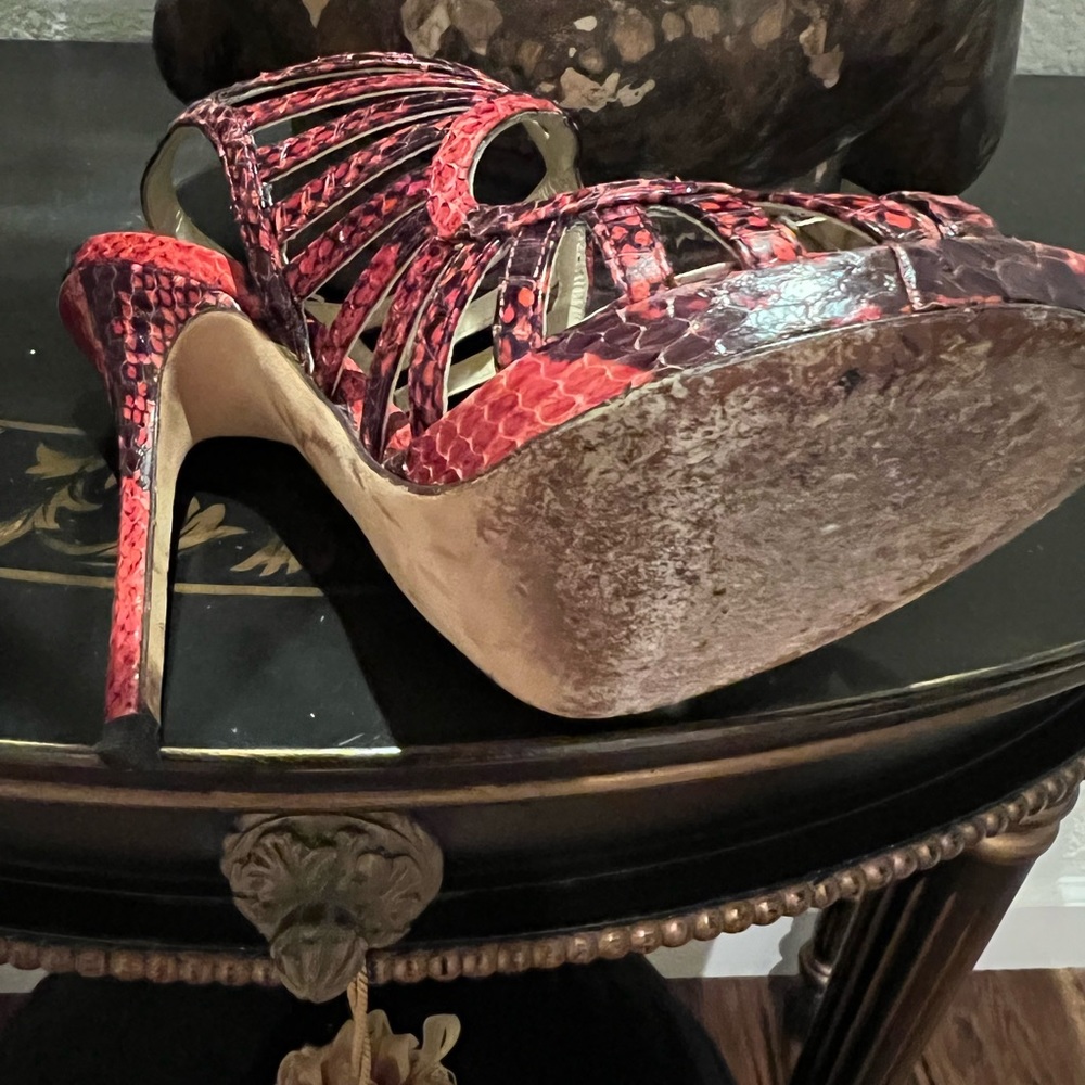 Python Embossed Sandals. - image 5